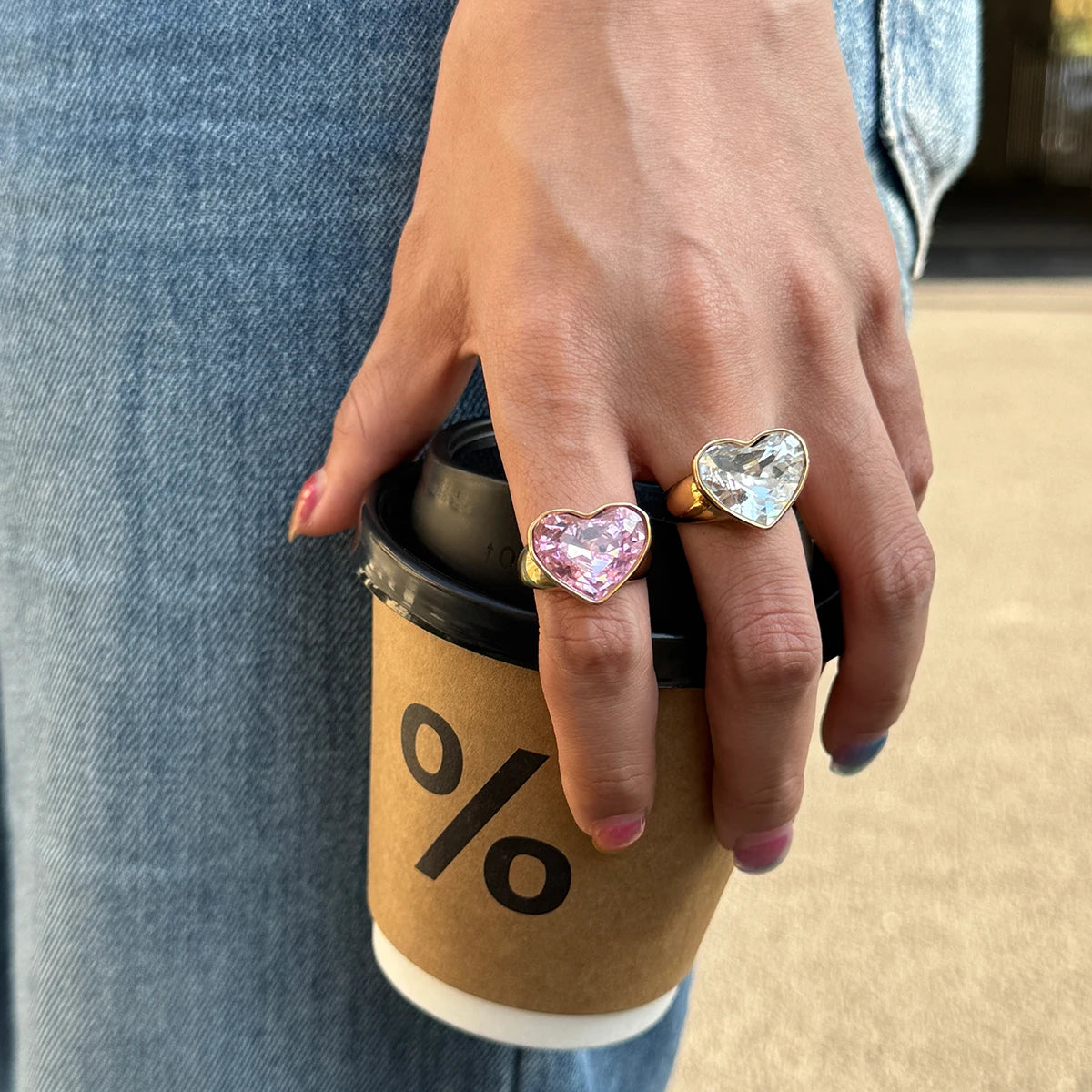 Amara Crystal Heart Ring