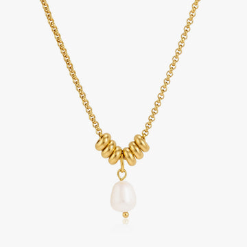 Anaelle Pearl Charm Necklace