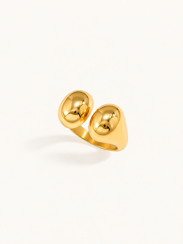 Astrid Double Dome Open Ring – Gold