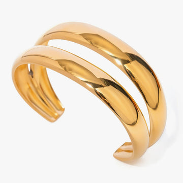 Calla Double-Band Cuff Bangle