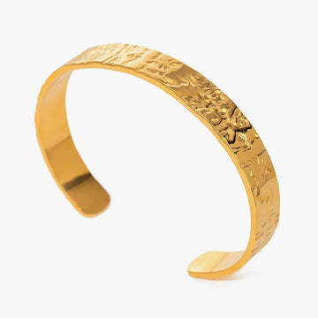 Camelia Textured Cuff Bangle – waterproof, tarnish-free bangle by Macaje