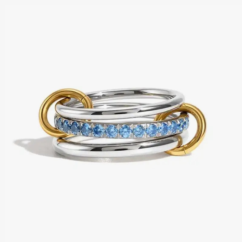 MACAJE Celine Pastel Zircon Stacking Set