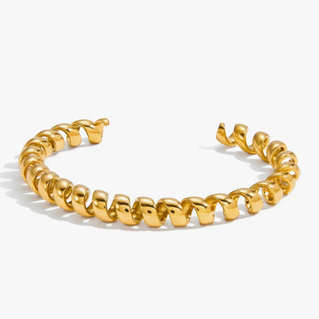 Cherie Twisted Cuff Bangle – waterproof, tarnish-free bangle by Macaje