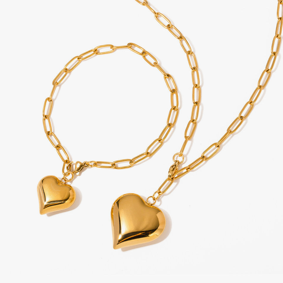 Claudine Heart Link Set