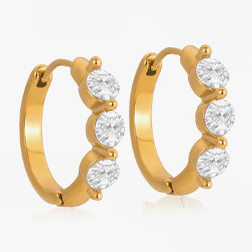 Clemence Zircon Hoop Earrings