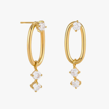Coralie Crystal Drop Earrings