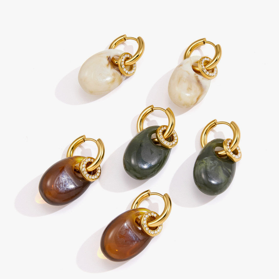 Corentine Ellipse Drop Earrings