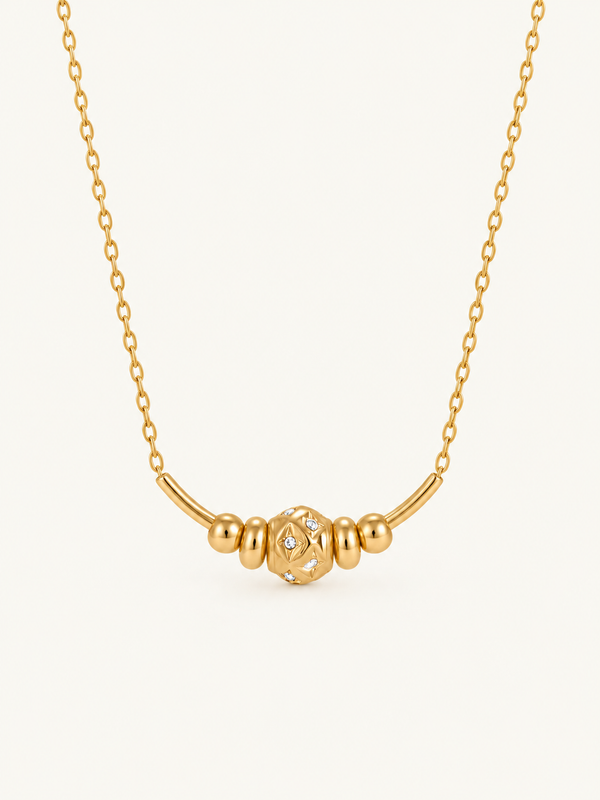Corinne Star & Bead Chain Necklace – Beaded Chain