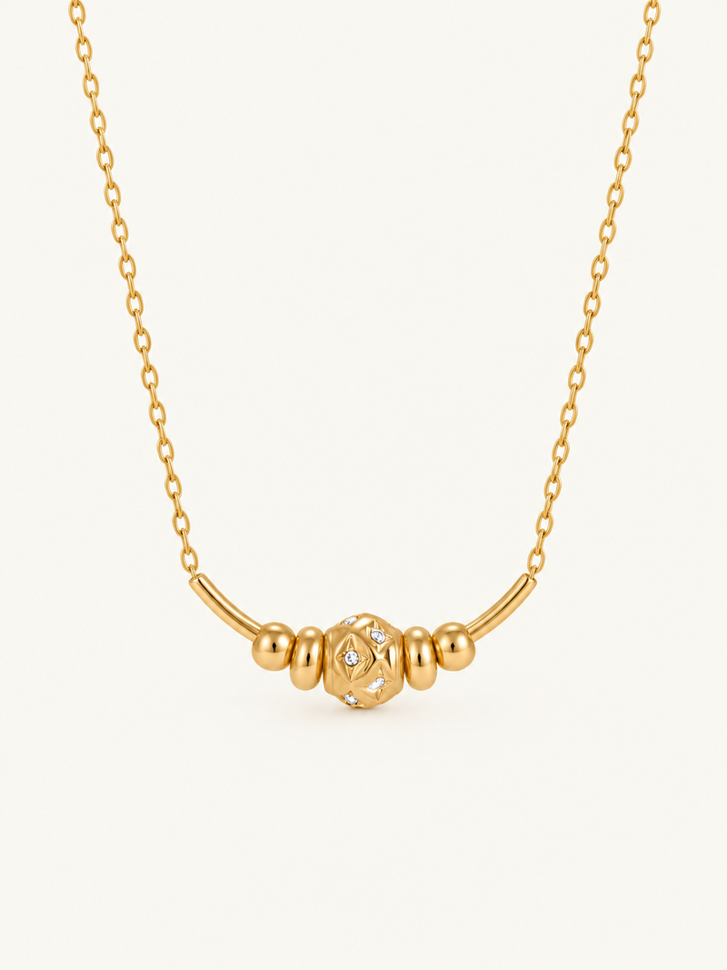 Corinne Star & Bead Chain Necklace – Beaded Chain