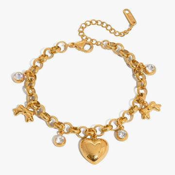 Eclat Heart Charm Bracelet