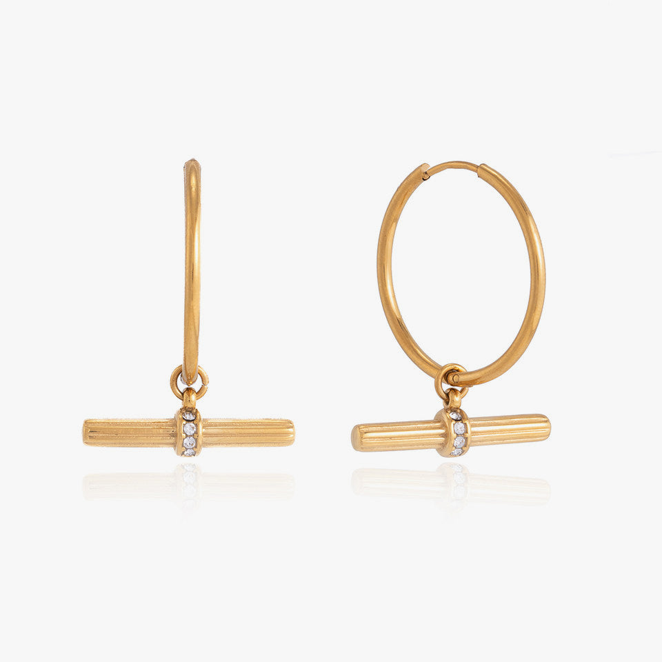 Eleonore T-Bar Drop Earrings