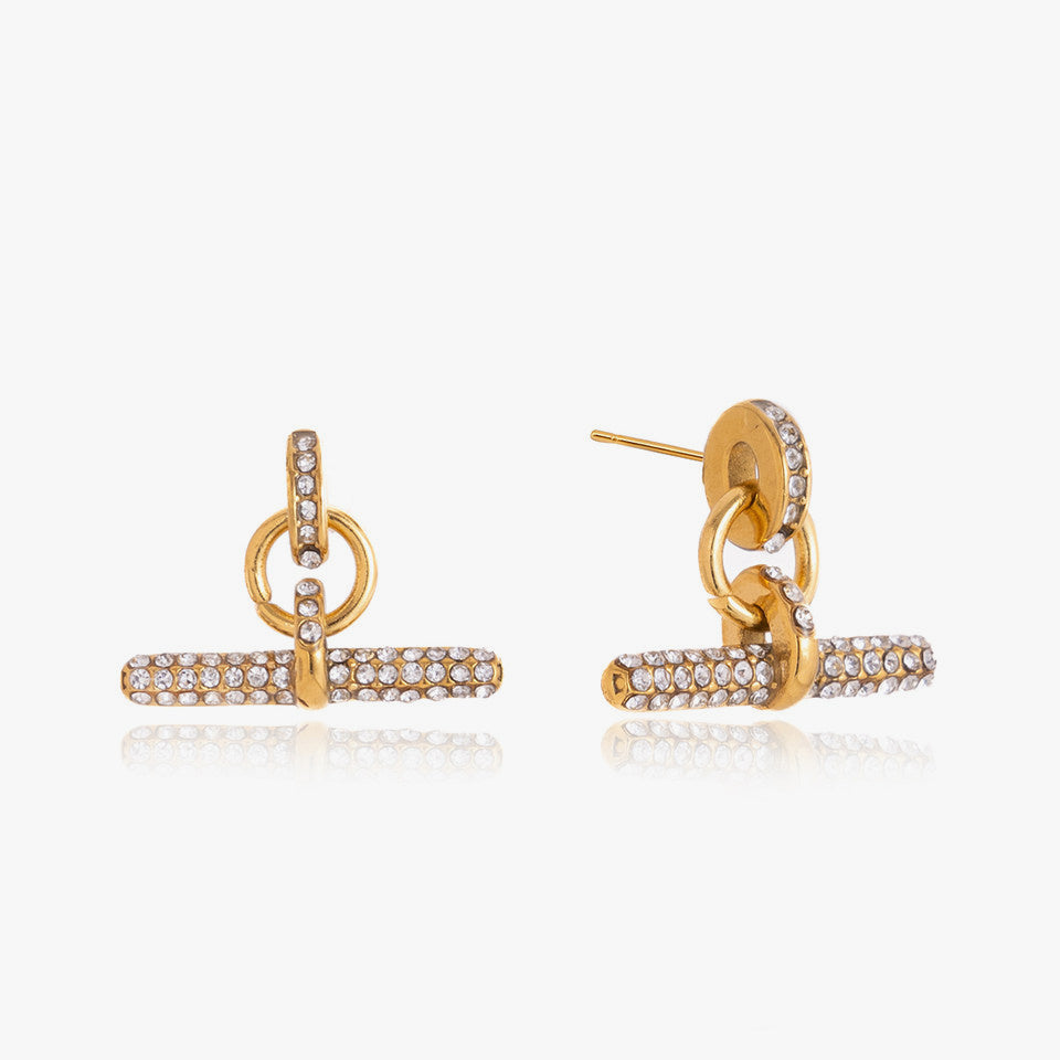 Elodie Pave Huggie Earrings