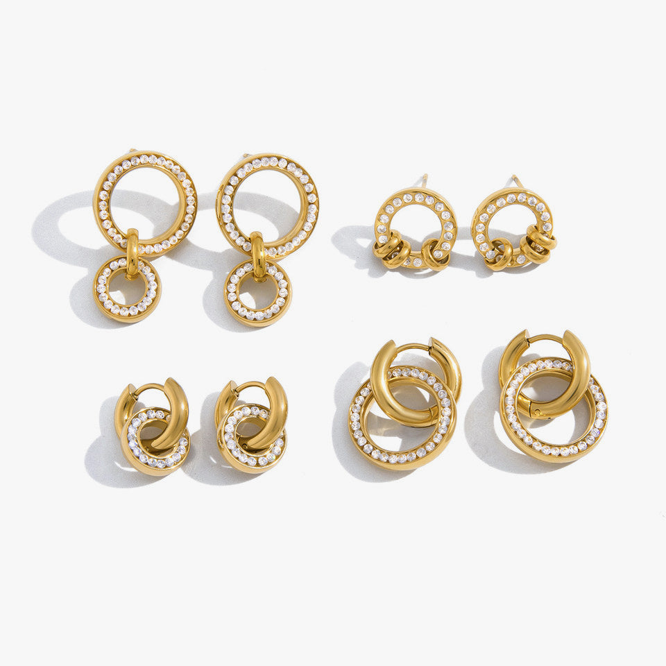 Estel Circle Link Earrings