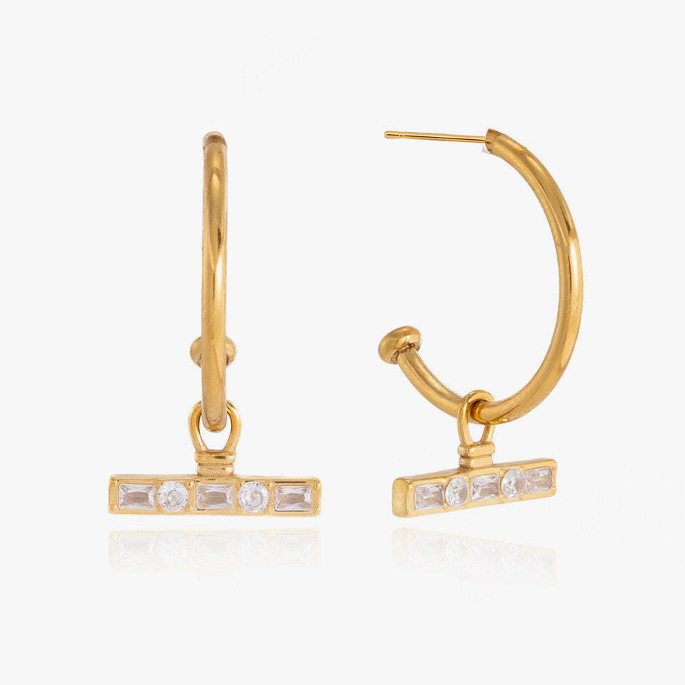 Eugenie C-Shape Drop Earrings
