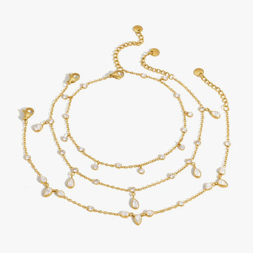 Faye Crystal Station Anklet