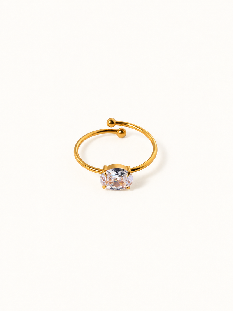 Gigi Oval Solitaire Ring - Clear clean variation image