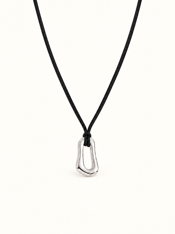 Helene Open Link Cord Necklace - Silver clean variation image