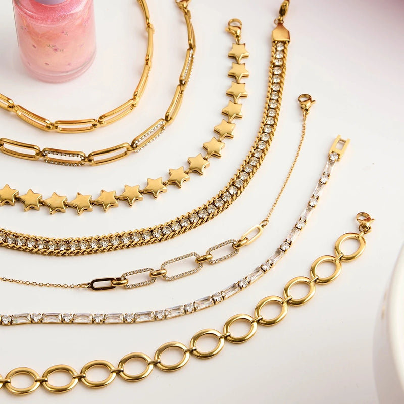 Estelle Chain Bracelet – Paperclip – Gold