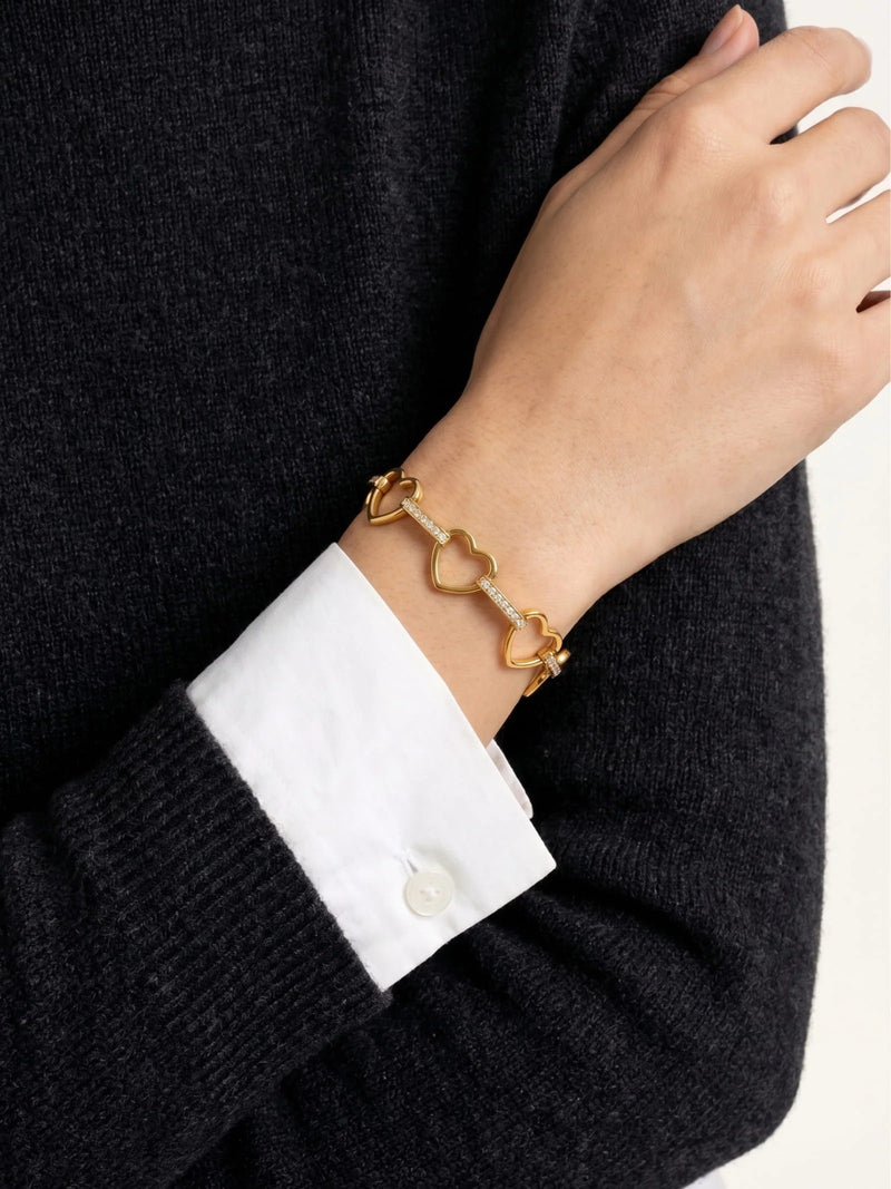 Giselle Heart Link Bracelet – Heart Links