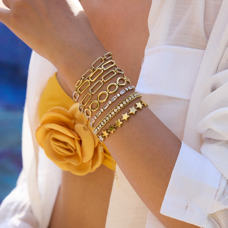 Estelle Chain Bracelet – Paperclip – Gold