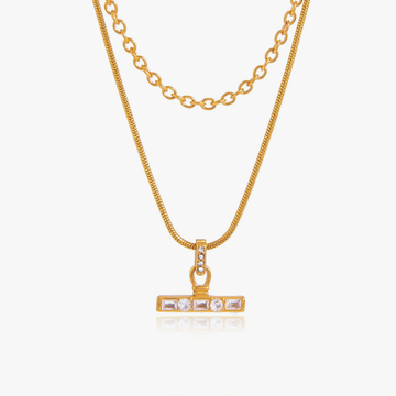Fabienne Multilayer T-Bar Necklace