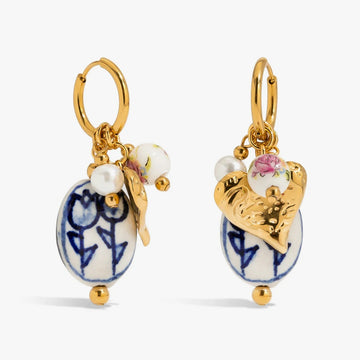 Josephine Porcelain Charm Earrings