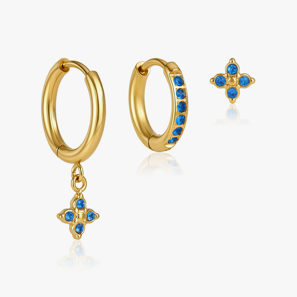 Julienne Flower Trio Earrings
