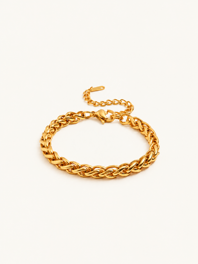 Laure Wheat Chain Bracelet - Gold clean variation image