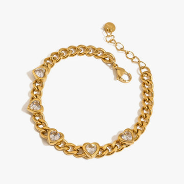 Liane Heart Charm Bracelet