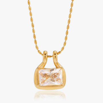 Lucie Emerald-Cut Pendant Necklace