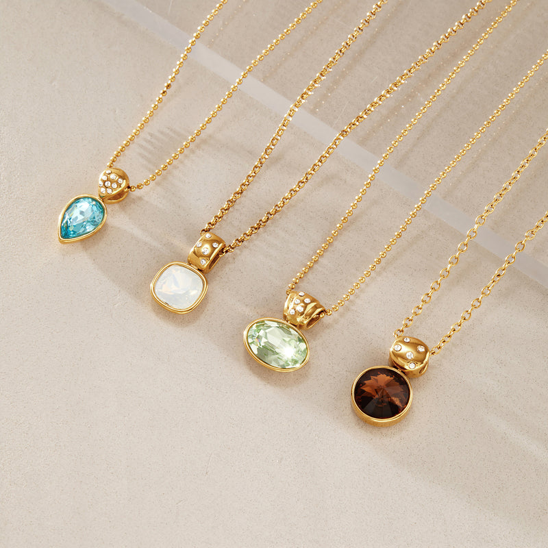 Amandine Faceted Stone Pendant Necklace, gallery photo 5