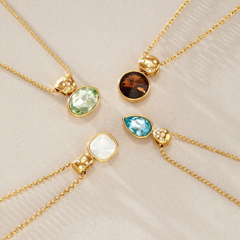 Amandine Faceted Stone Pendant Necklace, gallery photo 6