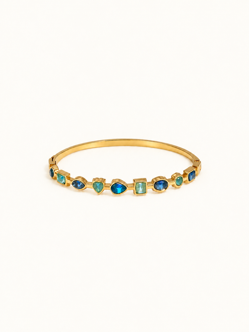 Aurore Faceted Bangle — Blue clean variant image