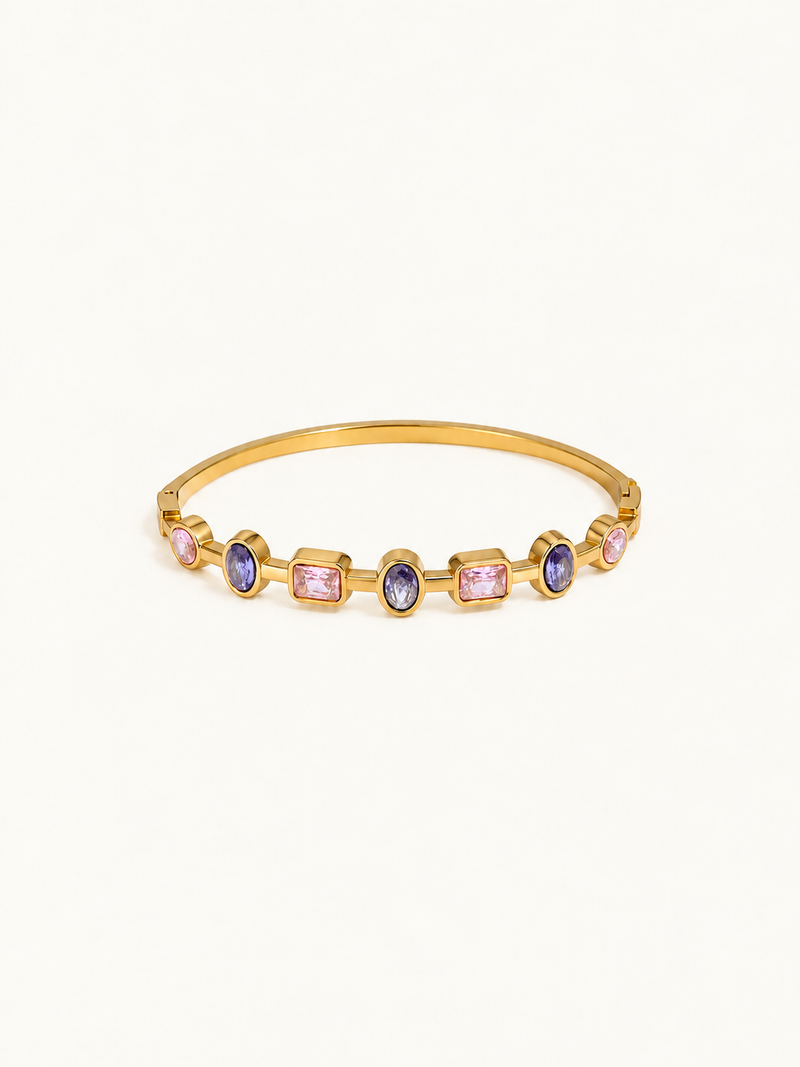 Aurore Faceted Bangle — Pastel Multi clean variant image