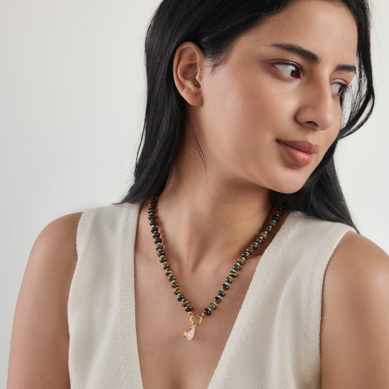 Blandine Beaded Stone Necklace, gallery photo 3