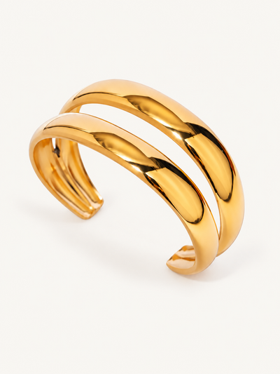 Calla double-band cuff bangle — clean product image
