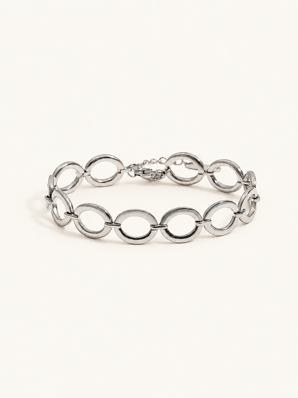 Estelle Chain Bracelet — Oval Link Silver clean variant image