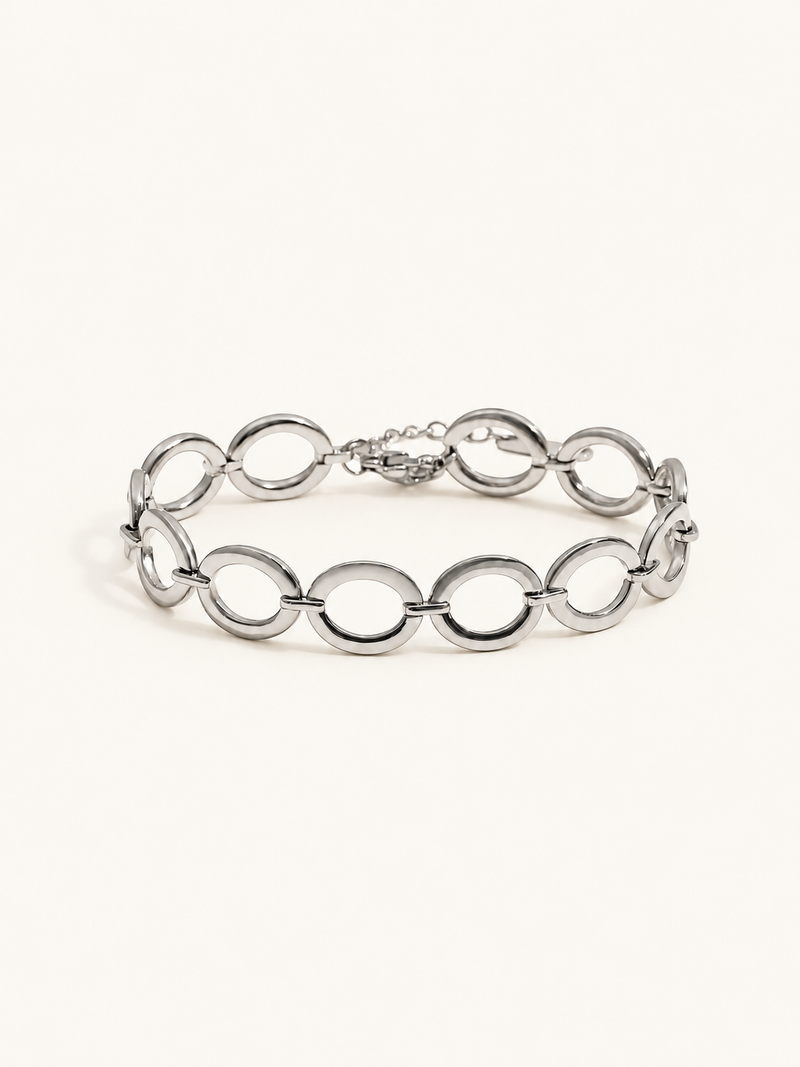 Estelle Chain Bracelet — Oval Link Silver clean variant image