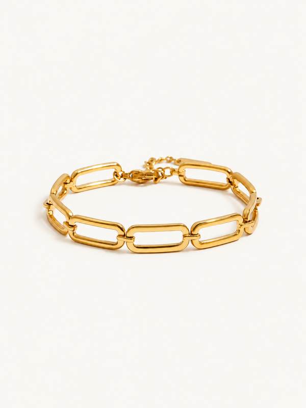 Estelle Chain Bracelet — Paperclip Gold clean variant image