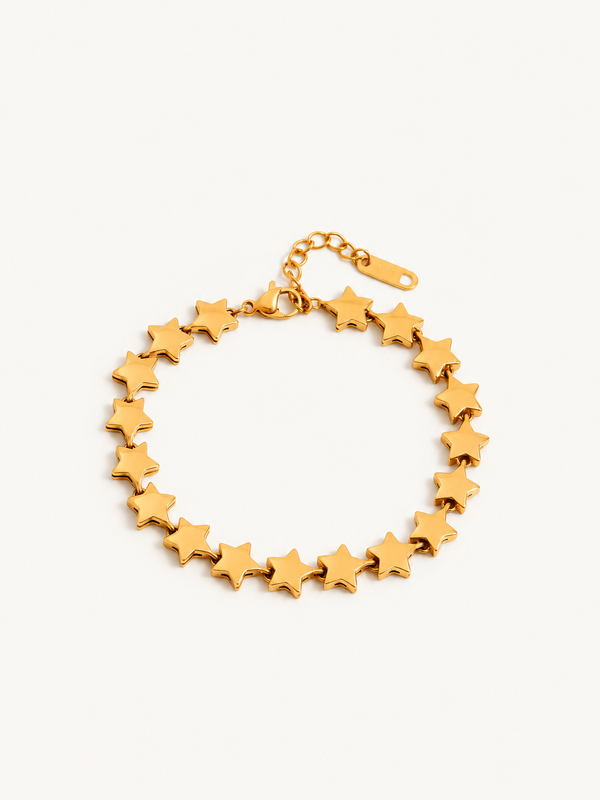 Estelle Chain Bracelet — Star Link Gold clean variant image