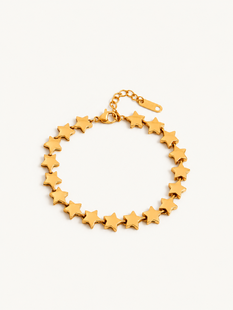 Estelle Chain Bracelet — Star Link Gold clean variant image