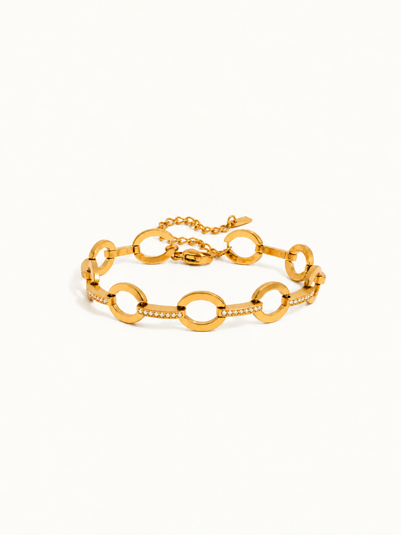 Giselle Heart Link Bracelet — Circle Links clean variant image