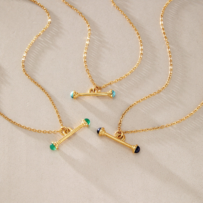 Katell Stone-End T-Bar Necklace, gallery photo 6
