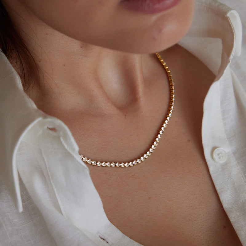 Nadege Round Stone Tennis Necklace, gallery photo 3