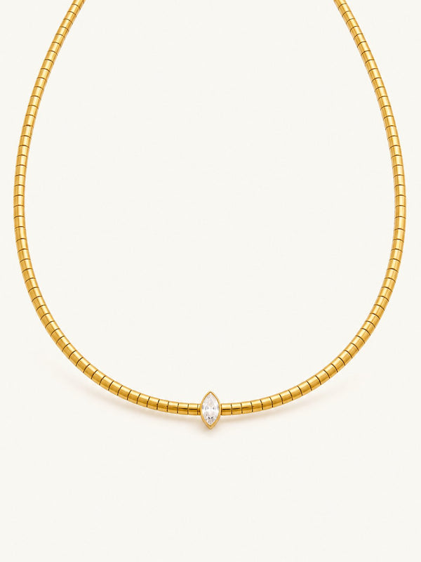 Solenne Segmented Choker – Marquise, product image with measurements
