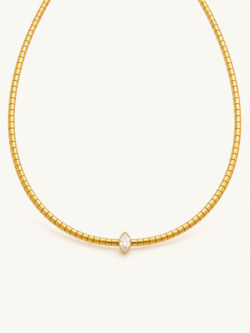 Solenne Segmented Choker – Marquise, product image with measurements