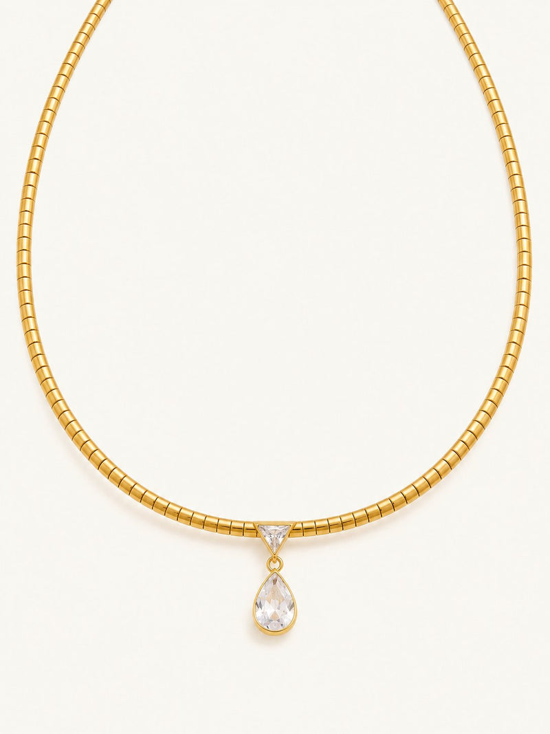 Solenne Segmented Choker – Pear Drop, product image with measurements