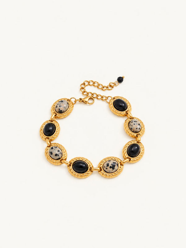 Victoire Vintage Stone Link Bracelet, close view