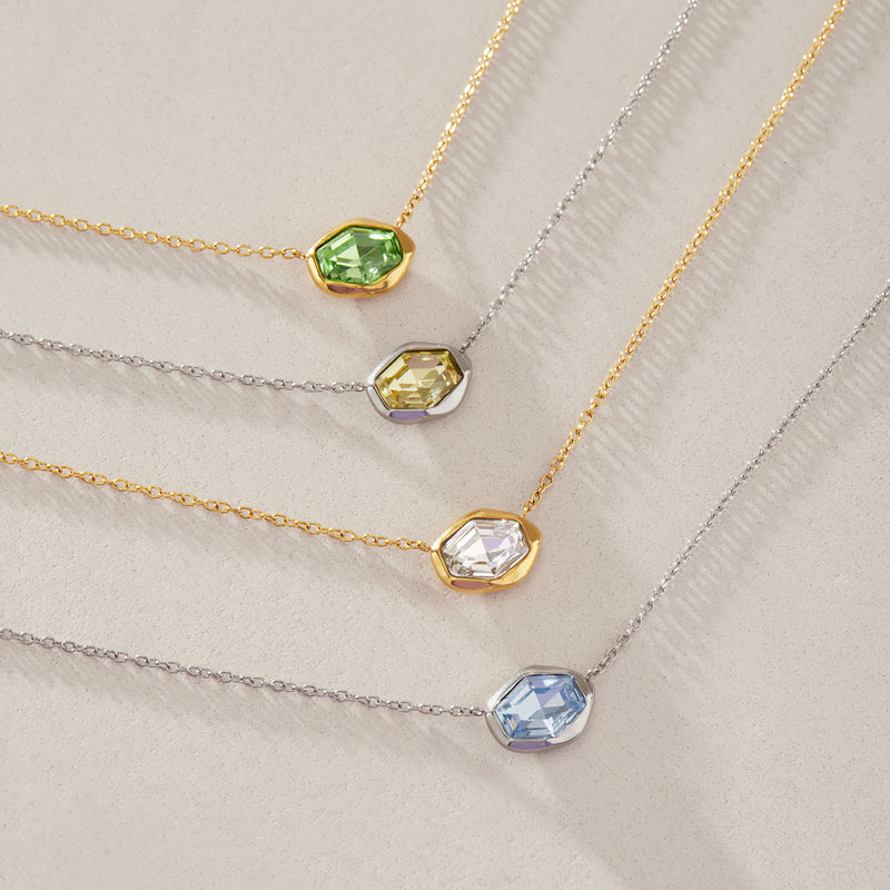 Yolande Faceted Hexagon Pendant Necklace, gallery photo 3