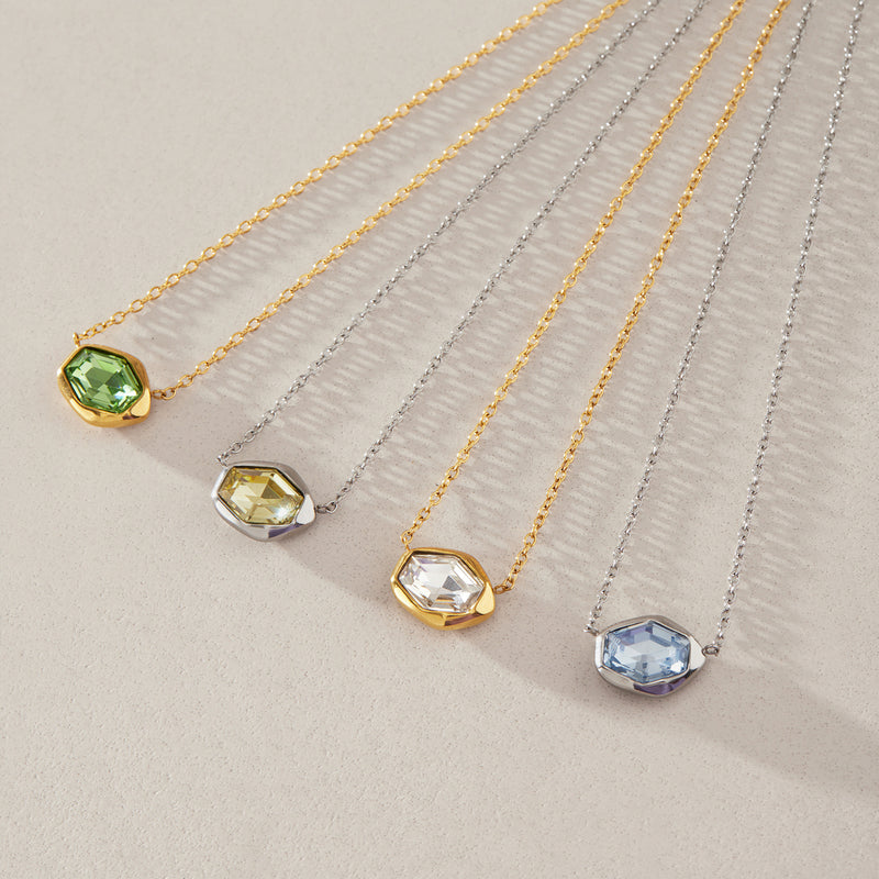 Yolande Faceted Hexagon Pendant Necklace, gallery photo 3